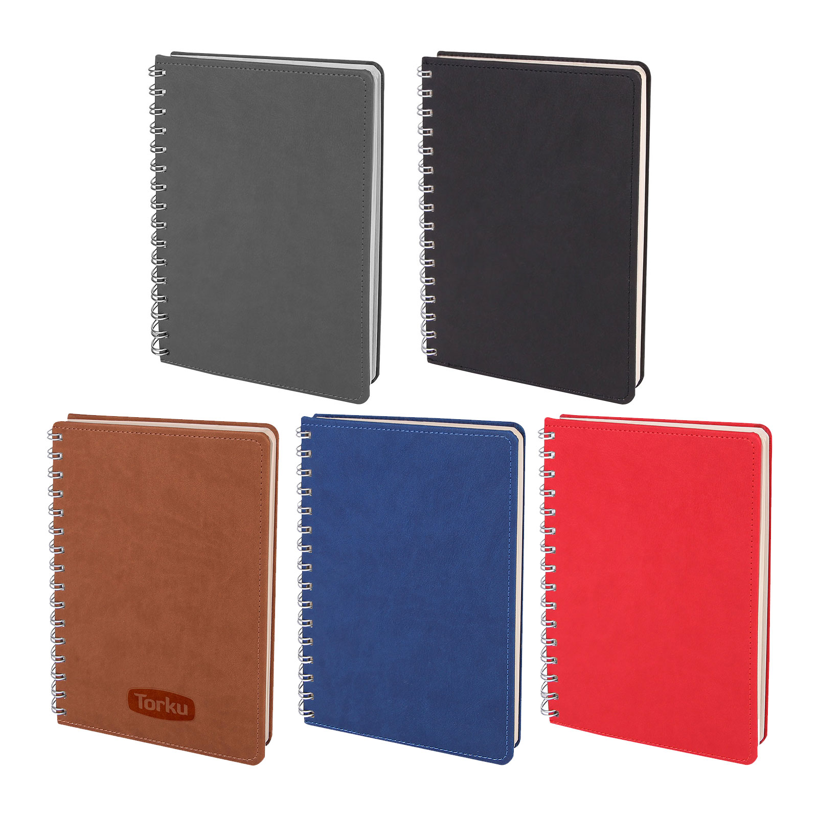 BATIKENT GRİ SPİRALLİ TARİHSİZ DEFTER (15X21 CM)