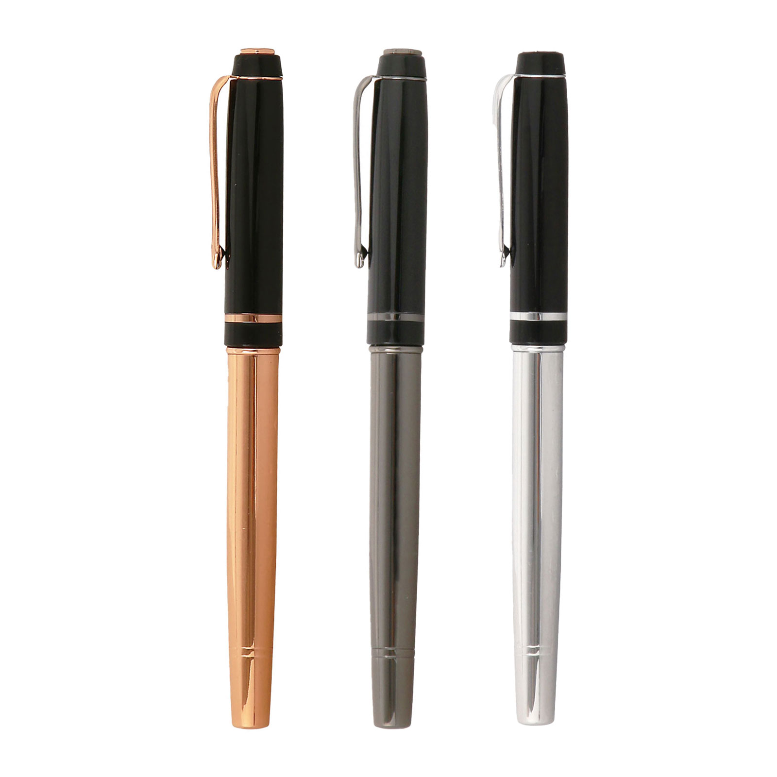 قلم رولر معدني فضي