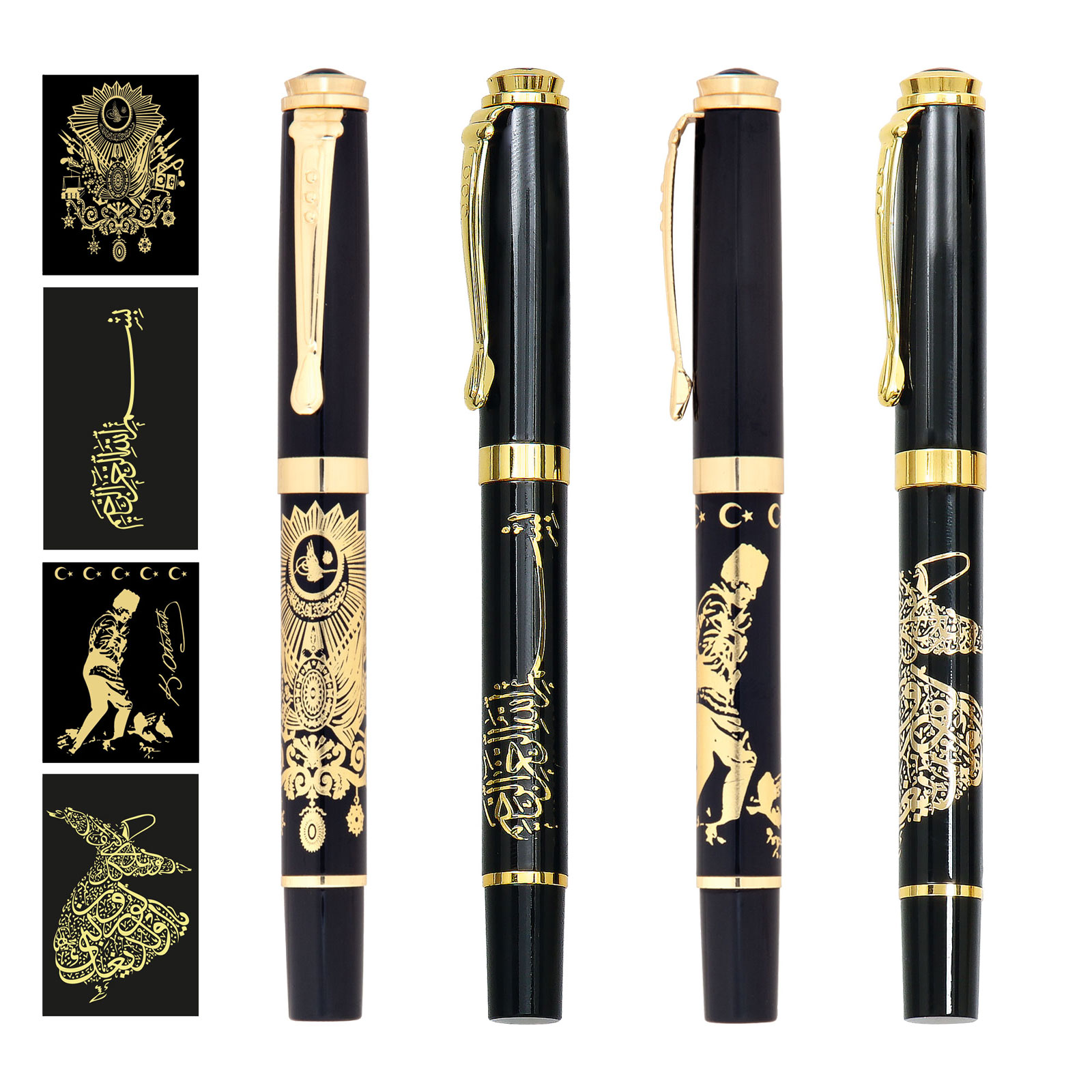 مجموعة اقلام مزخرفة بنقوش اتاتورك (قلم واحد)