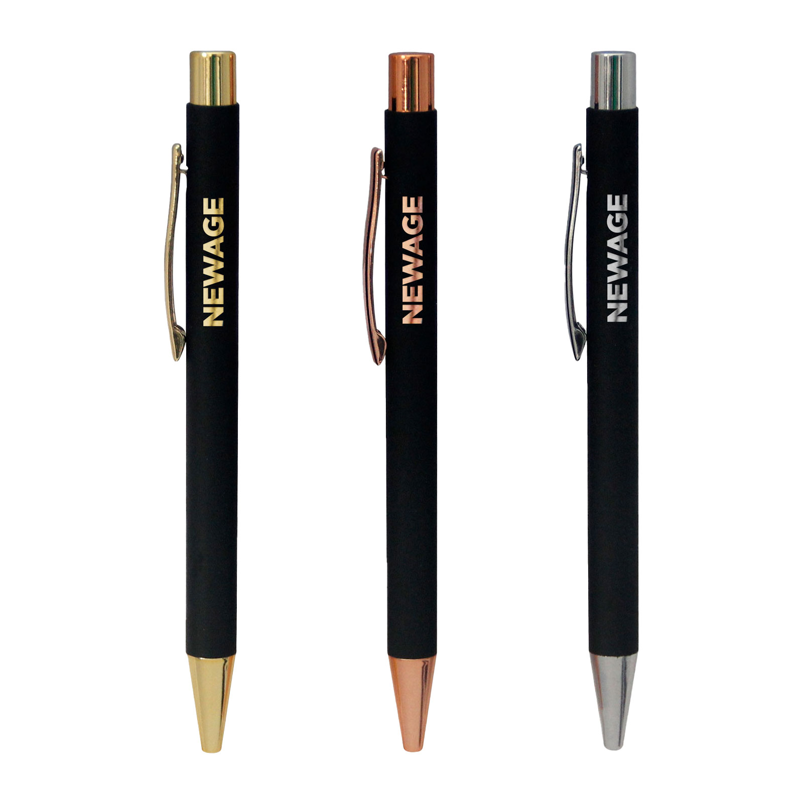 قلم جاف معدني ذهبي