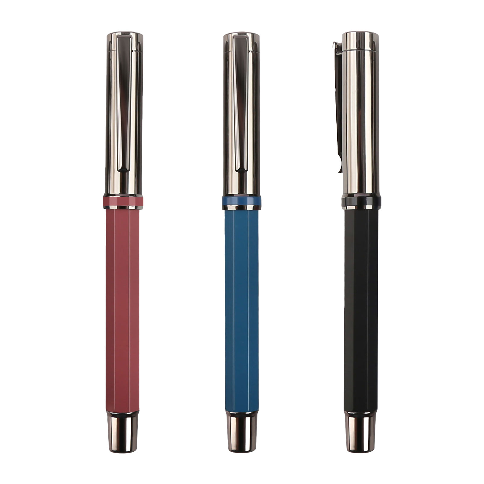 قلم رولر معدني أزرق غامق