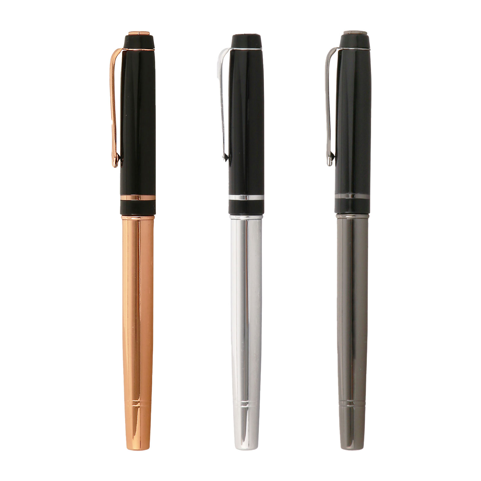 طقم قلم مفرد بلون فضي