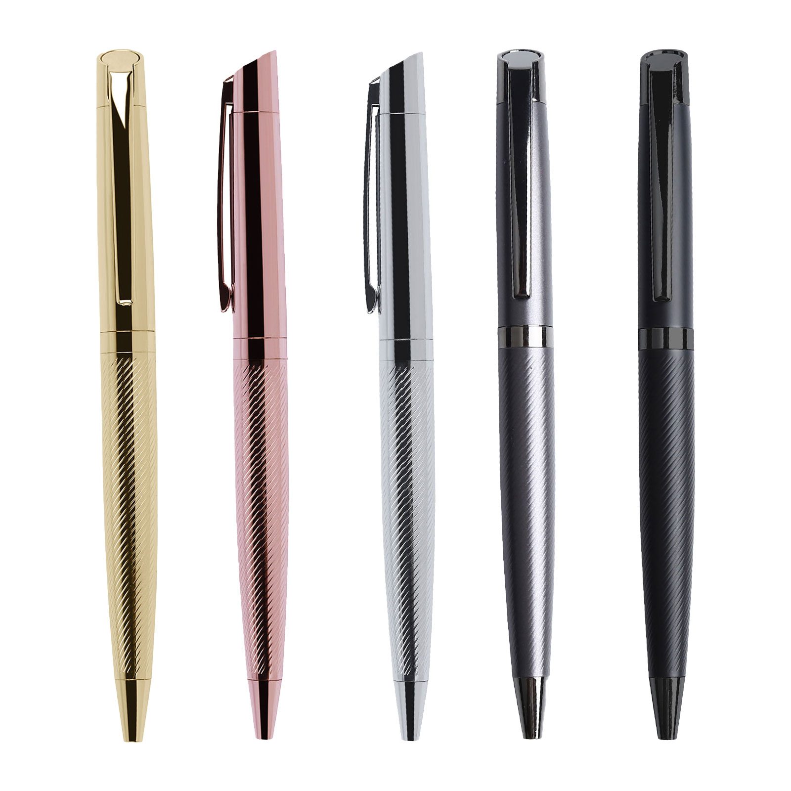 قلم جاف معدني باللون النحاسي