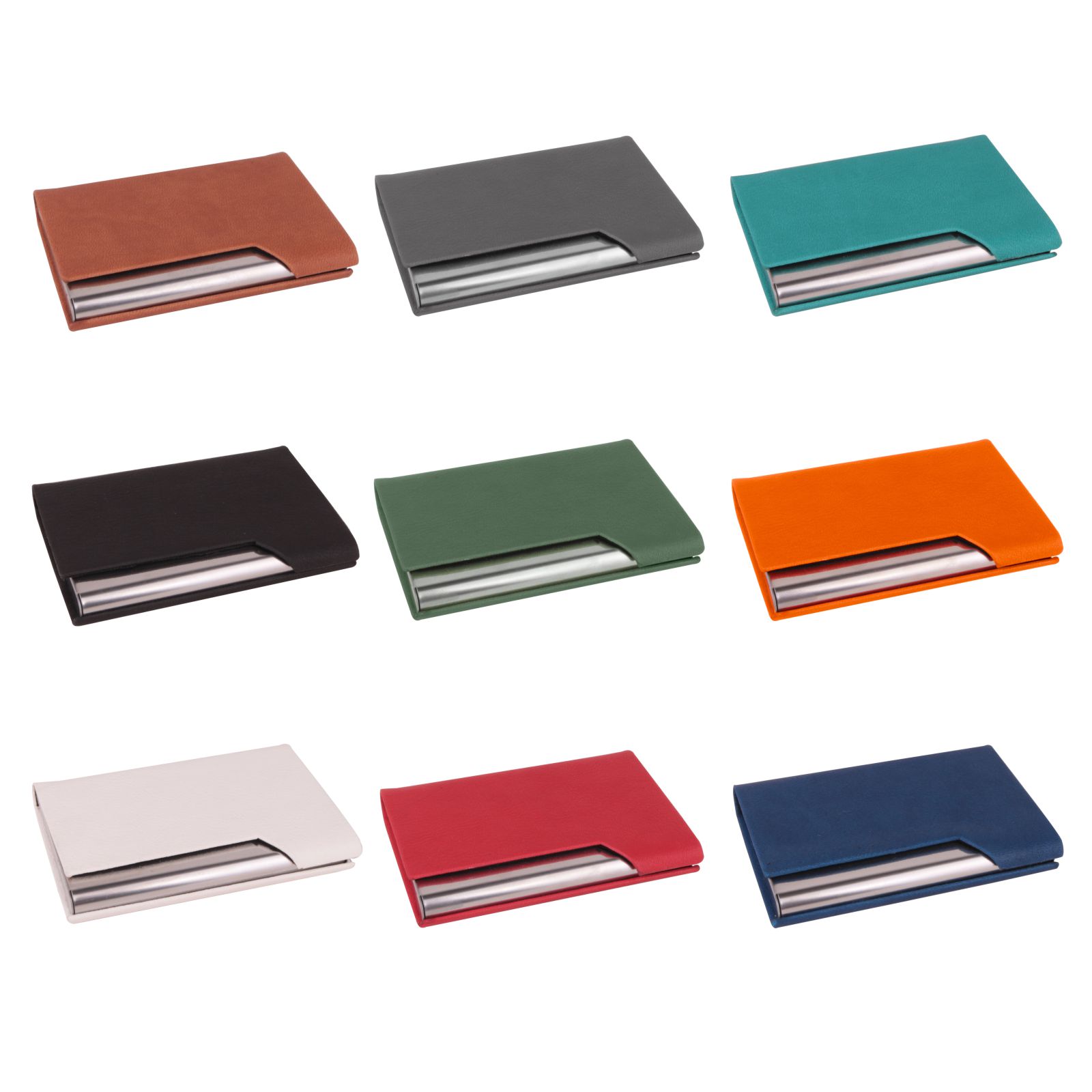 محفظة بطاقات سوداء جلدية