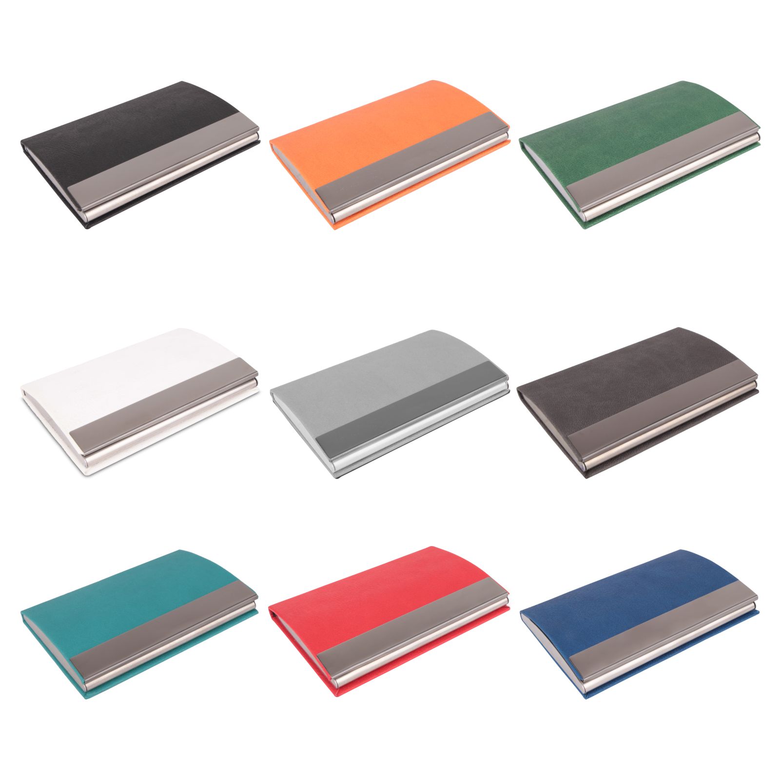 محفظة بطاقات سوداء جلدية