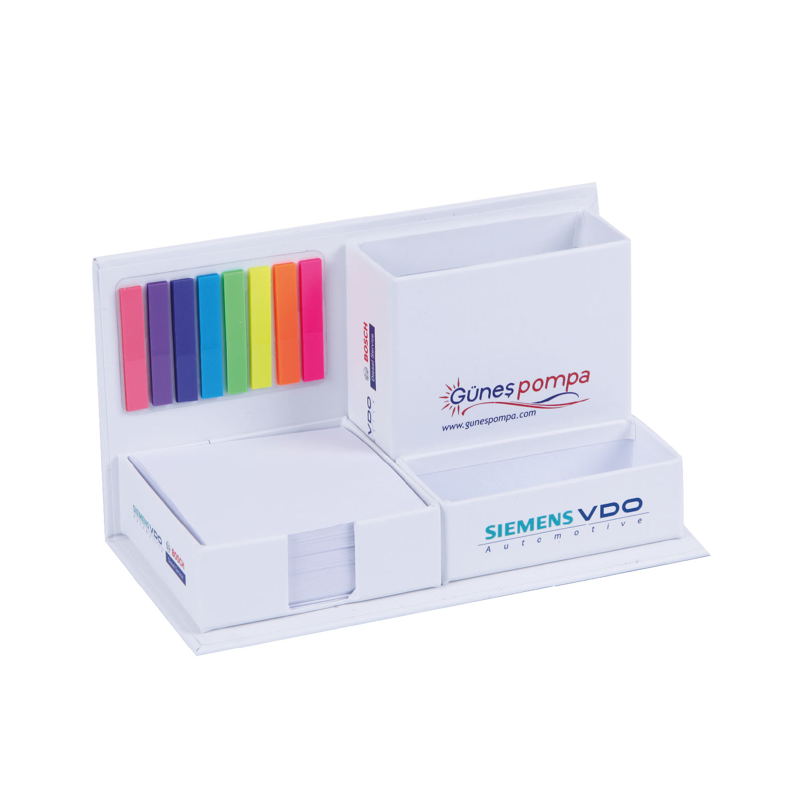 مفكرة مكعبة مع صندوق قلم